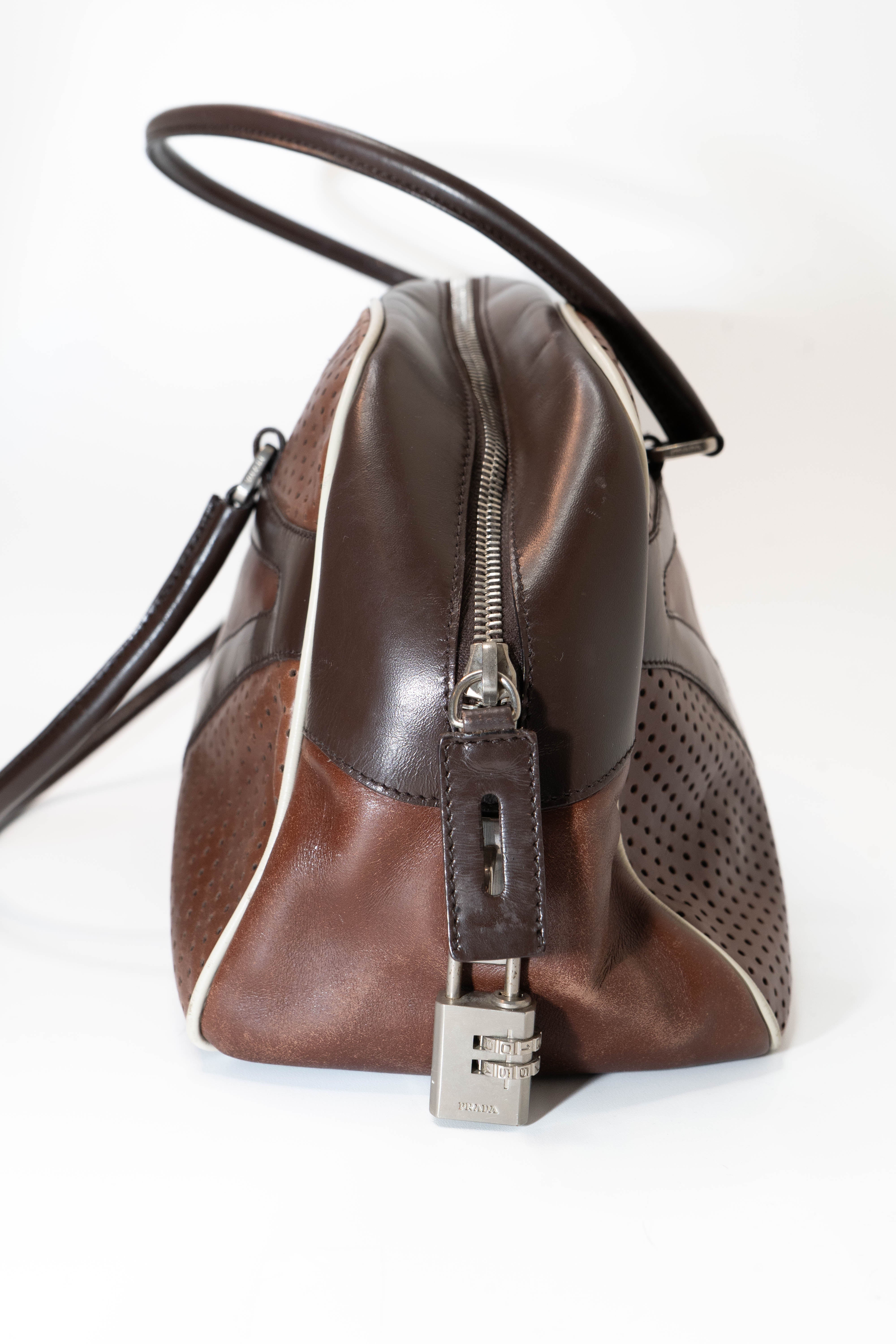 S/S 2000 Prada Vitello Drive Bowling Bag – Pointelle