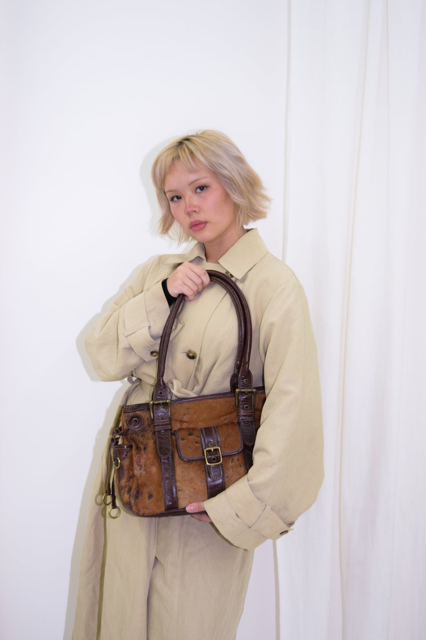 Leather Calf Hair Bag