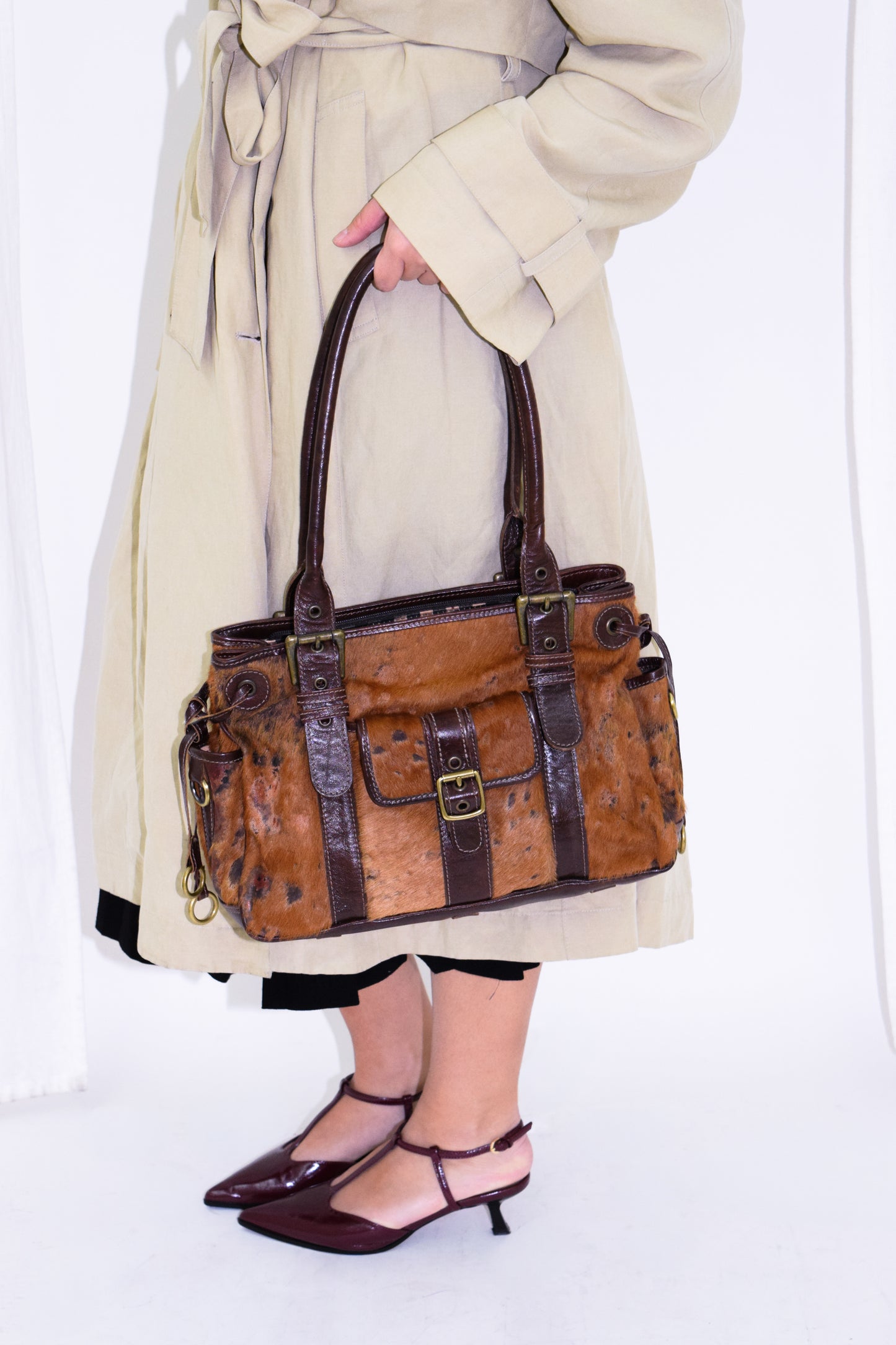 Leather Calf Hair Bag