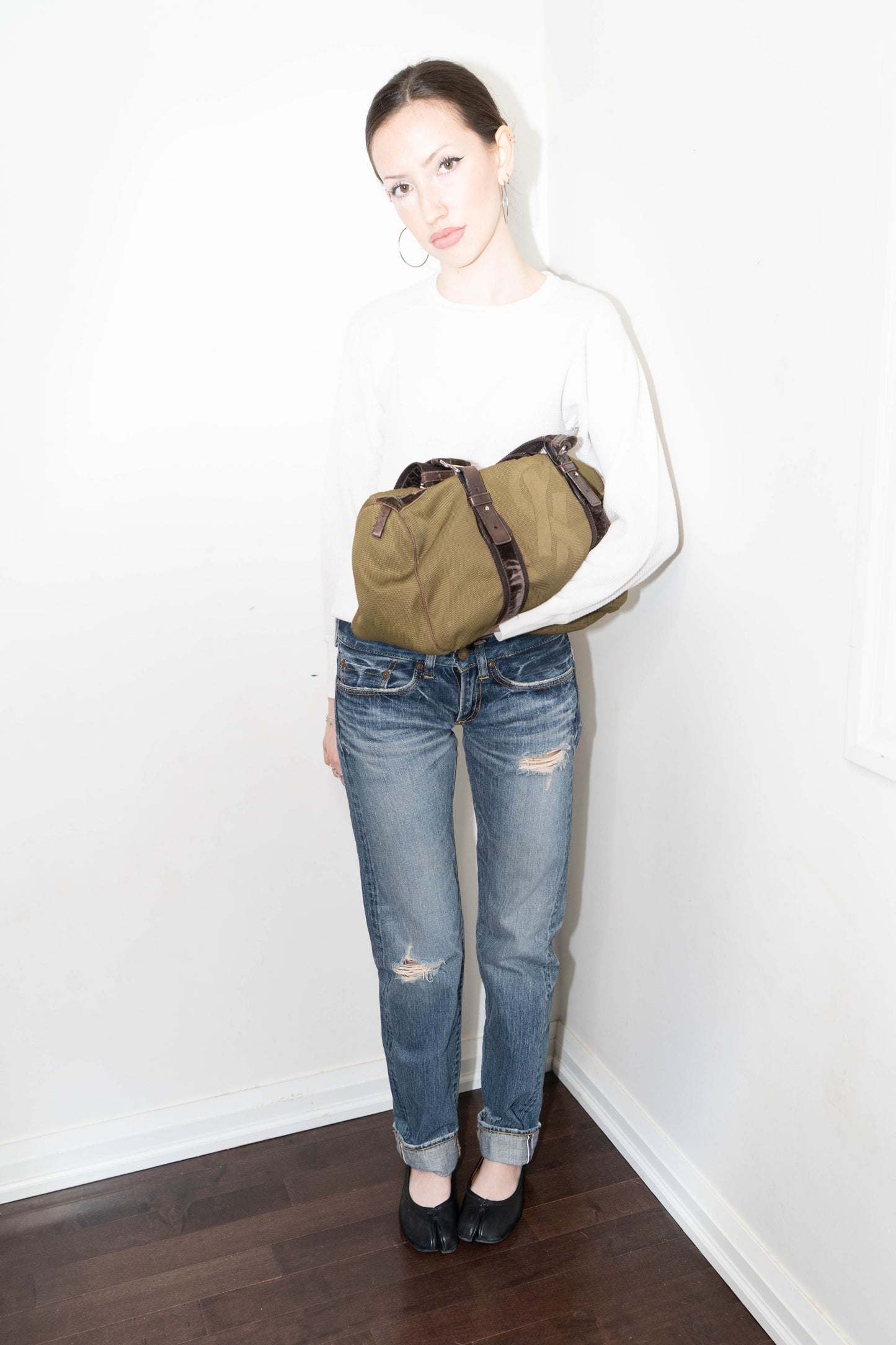 Saint Laurent Nylon Boston Bag