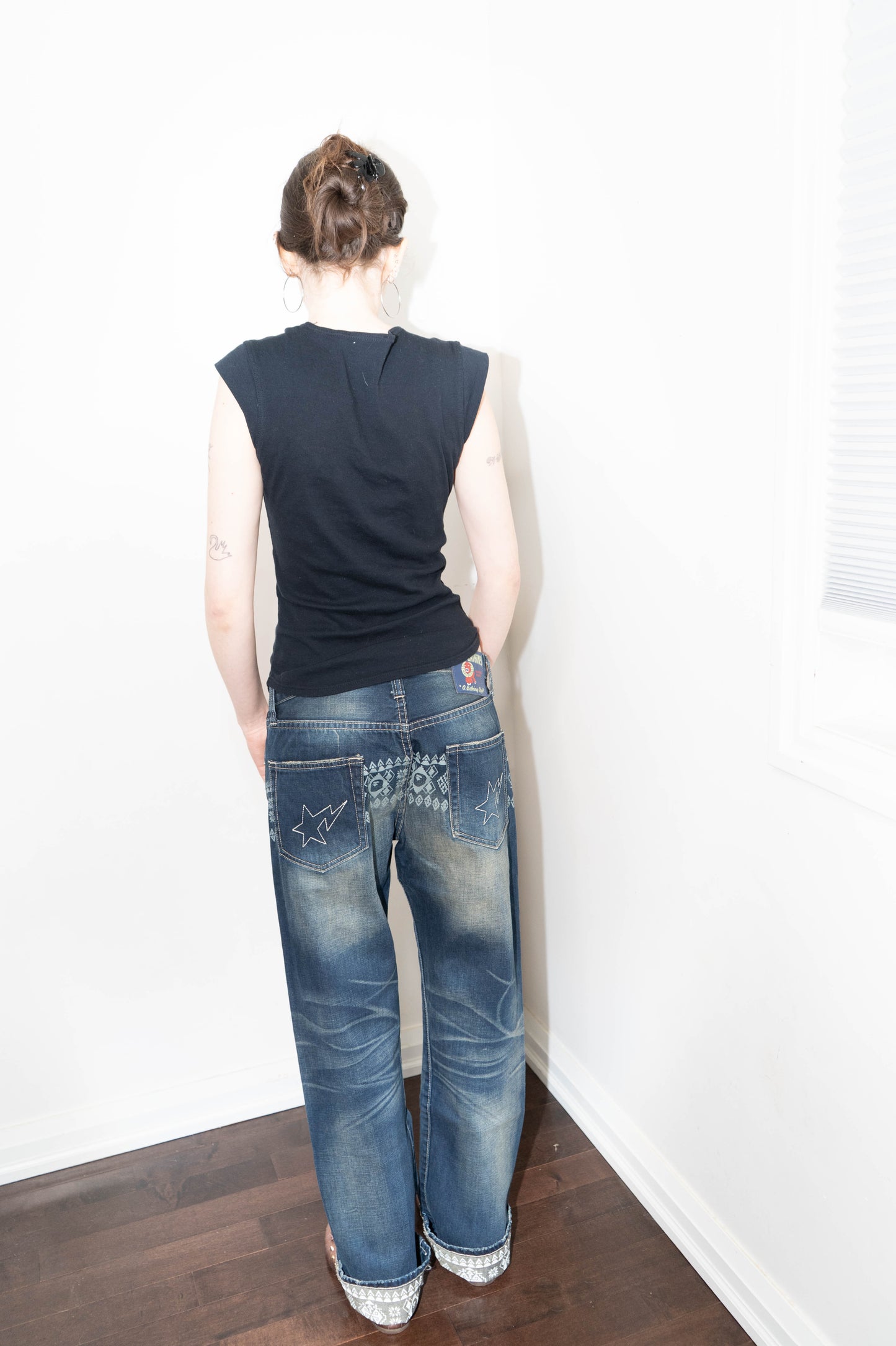 Bape Patterned Jeans
