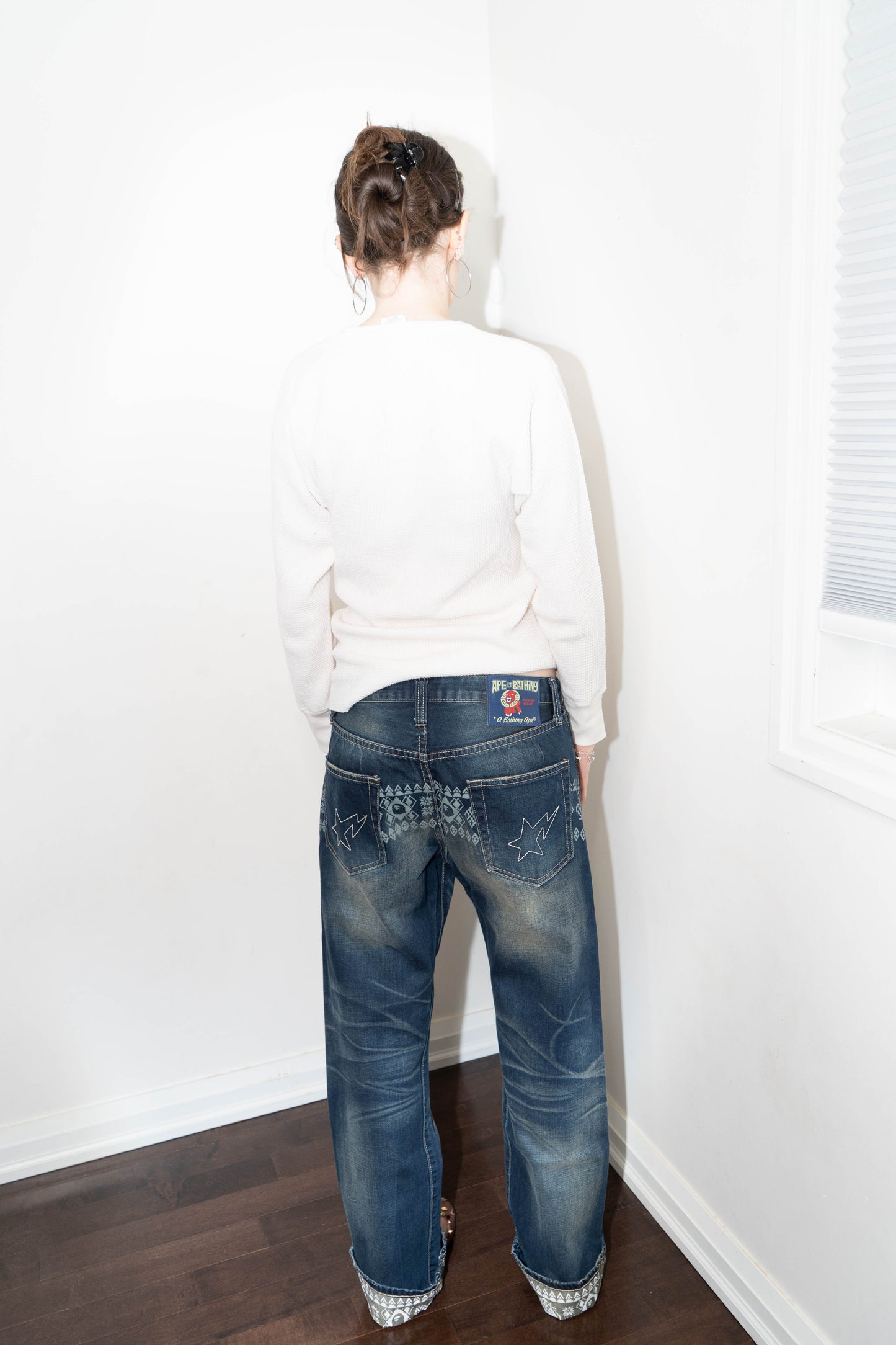 Bape Patterned Jeans