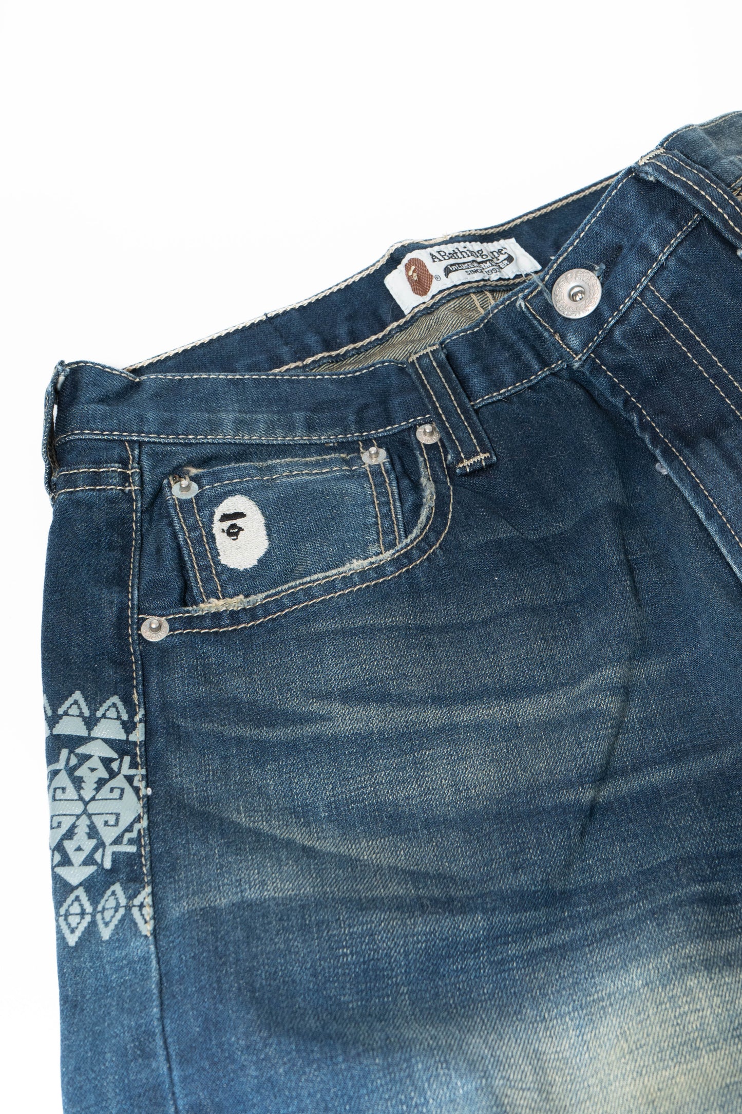 Bape Patterned Jeans