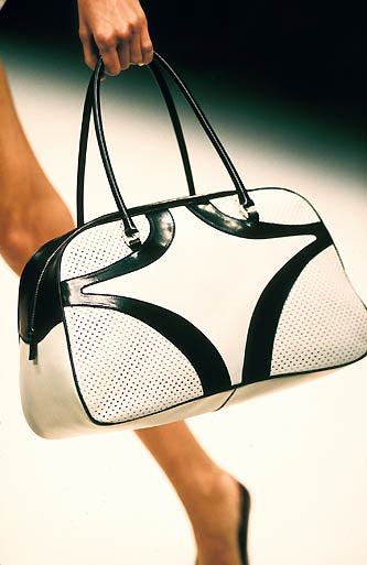 S/S 2000 Prada Vitello Drive Bowling Bag – Pointelle
